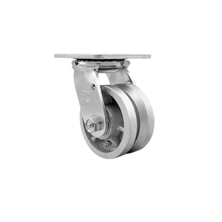 Service Caster 4 Inch V Groove Semi Steel Wheel Swivel Caster with Ball